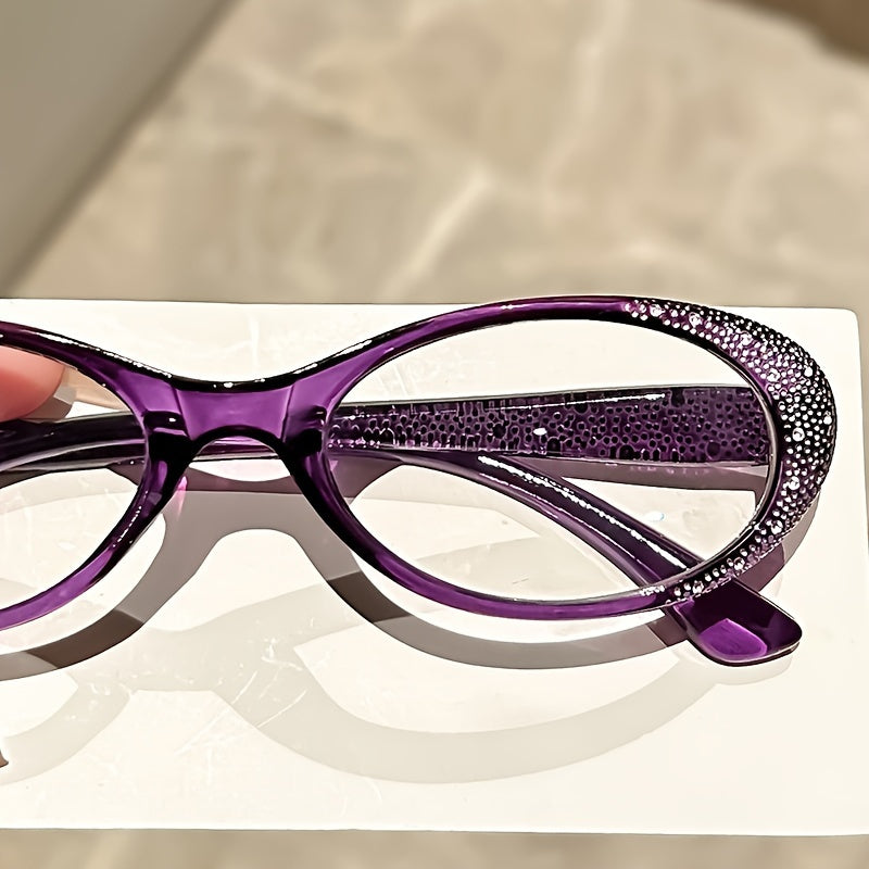 Set of 3 Oval Reading Glasses Blue Light Blocking Non-Prescription Magnification +1.0 to +4.0