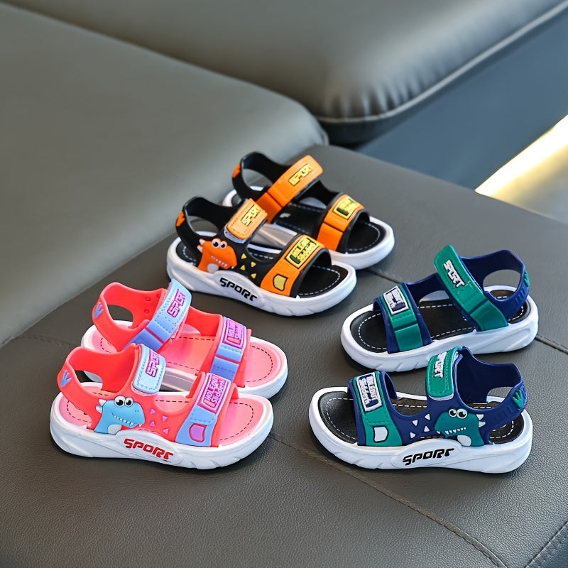 Children's PVC Sandals Boys Girls Adjustable Closure Breathable Lightweight Casual Summer