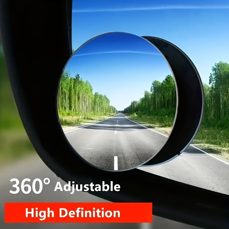 Car Safety Accessories 2pcs 360° Rotatable Blind Spot Mirrors for Vehicles