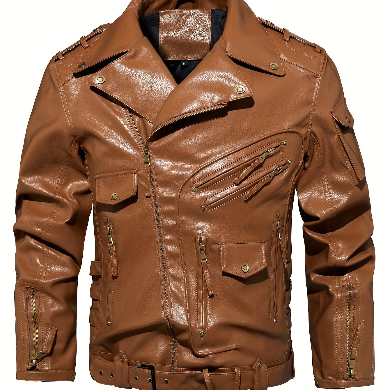 Men's Casual Zipper Bomber Jacket Solid Color Long Sleeve Regular Fit Polyester Lining