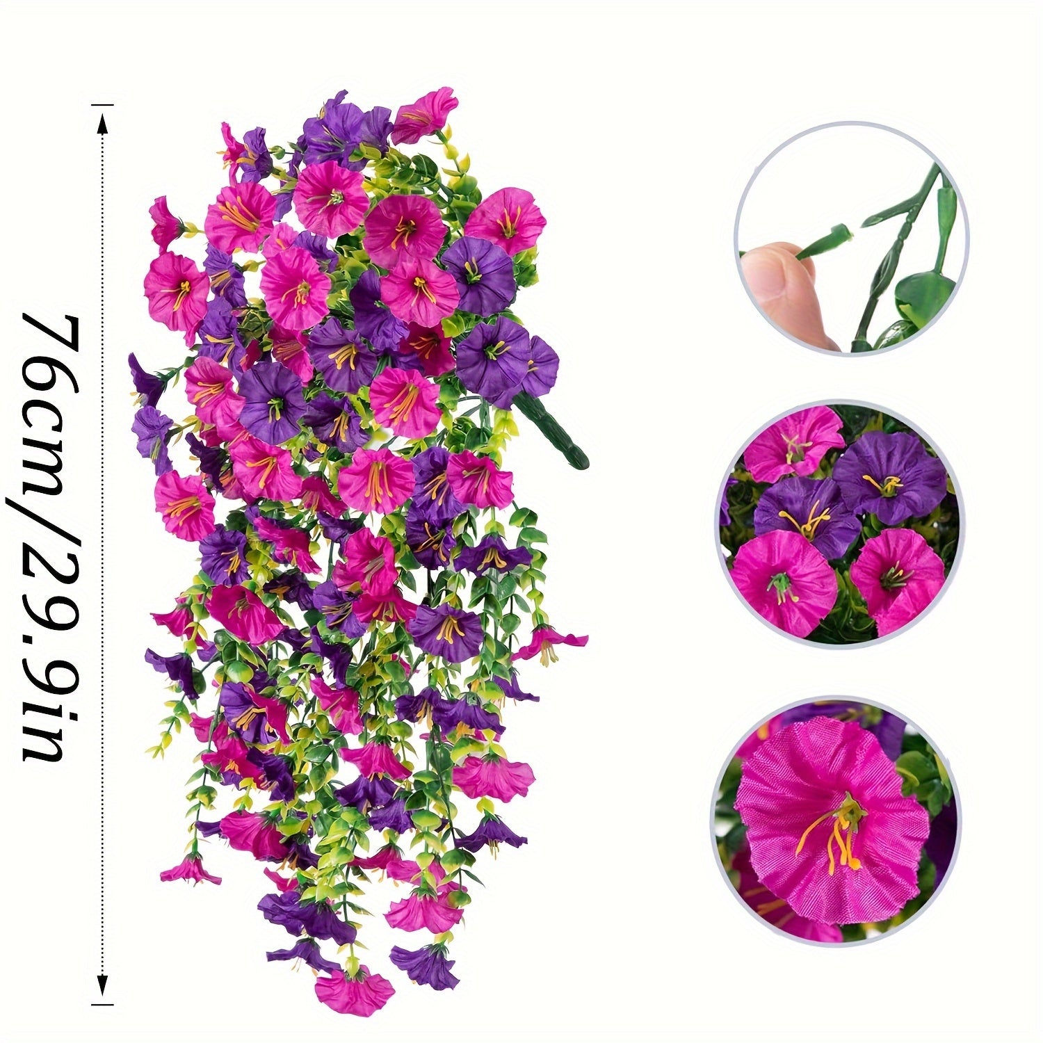 2-Pack Artificial Chrysanthemum Swags for Door Porch Garden Decor UV Resistant Fake Flowers