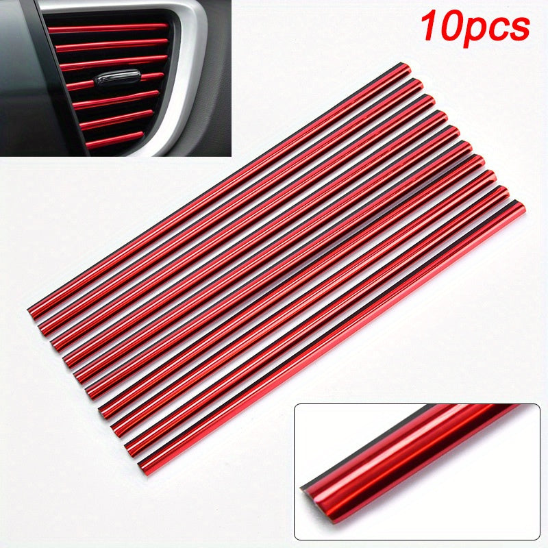 Car Interior Decoration U-Shaped Chrome Plated Air Outlet Strip
