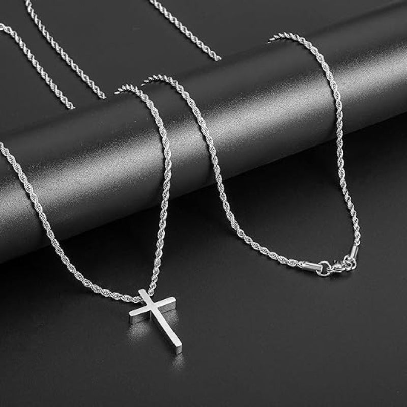 Unisex Cross Pendant Necklace Light Luxury Chain for Everyday and Holidays