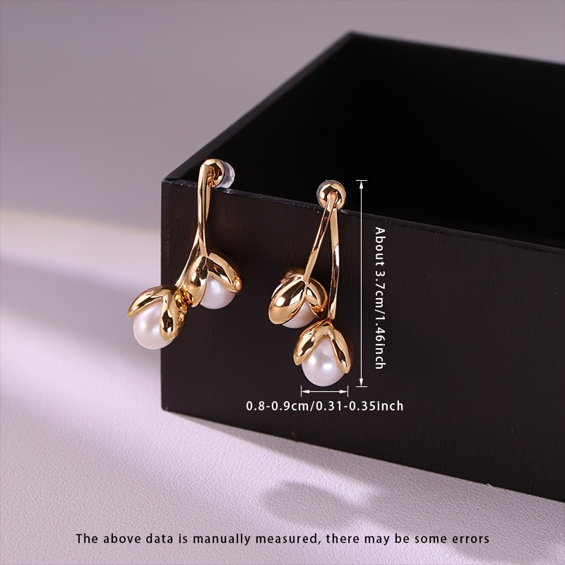 Элегантные винтажные серьги от MUFAN - с каплями натуральных пресноводных жемчужин 8-9 мм, универсальные DIY дизайны, идеально подходящие для женщин