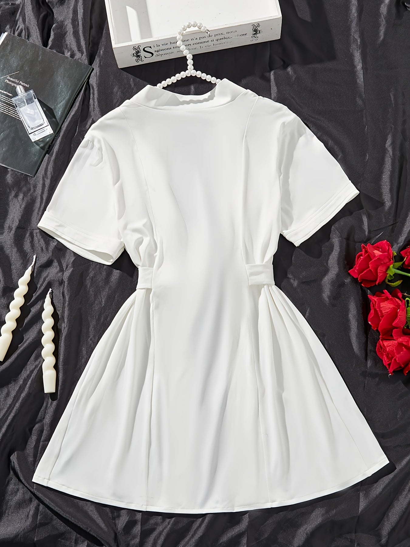 Women's Sexy Nurse Cosplay Costume with Red Dress and Hat