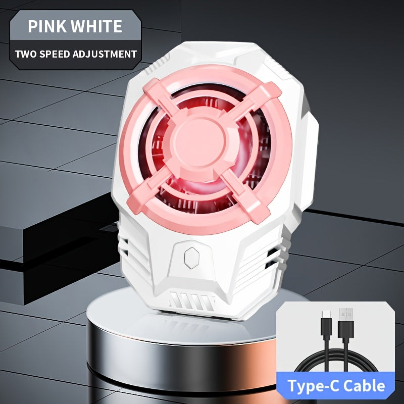 Phone cooling pad with adjustable back clip dual-speed cooling ice-sealed semiconductor USB powered