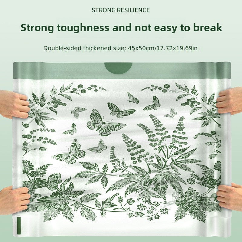 50 qalinlashtirilgan chiqindi paketlari avtomatik yopilish bilan, yuqori zichlikdagi polietilen, ko‘p maqsadli