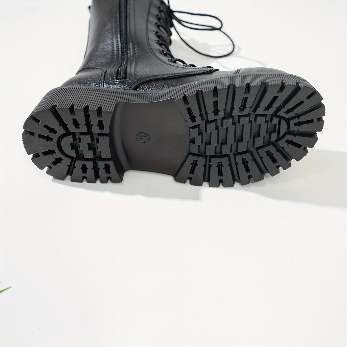 Women's Mid-Calf Thick-Sole Hiking Boots Black Winter Slip-Resistant Weatherproof