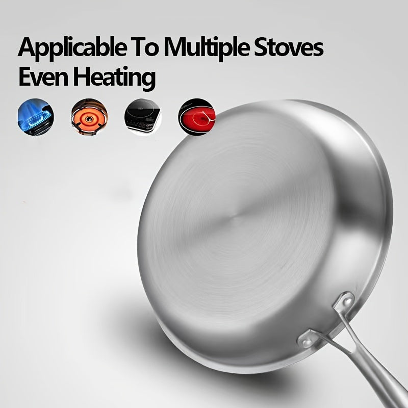 Sartén antiadherente de acero inoxidable de 10 pulgadas, apta para lavavajillas, para huevos, filetes y verduras
