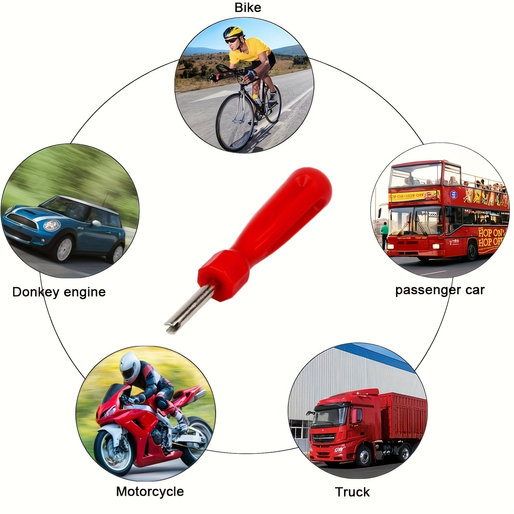Metal Tire Valve Core Removal Tool Set for Vehicles and Bikes