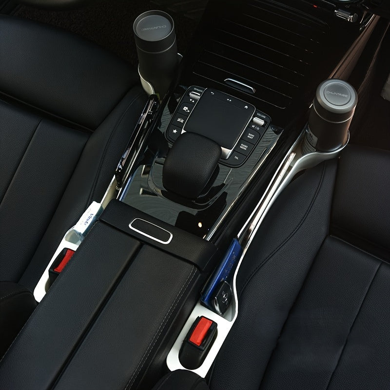 Automotive Interior Organizer with Cup Holders and Glove Box Rack Plastic Universal