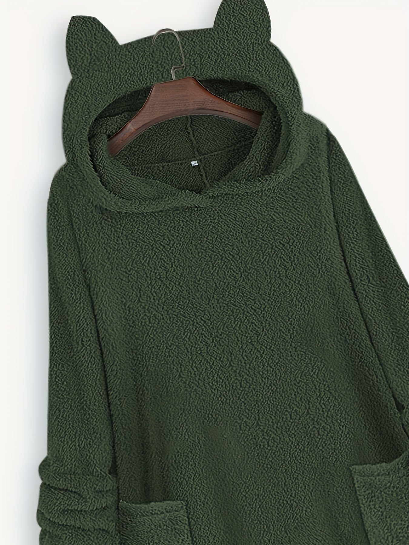 Plus Size Women's Fleece Hoodie Sweatshirt with Pockets and Long Sleeves