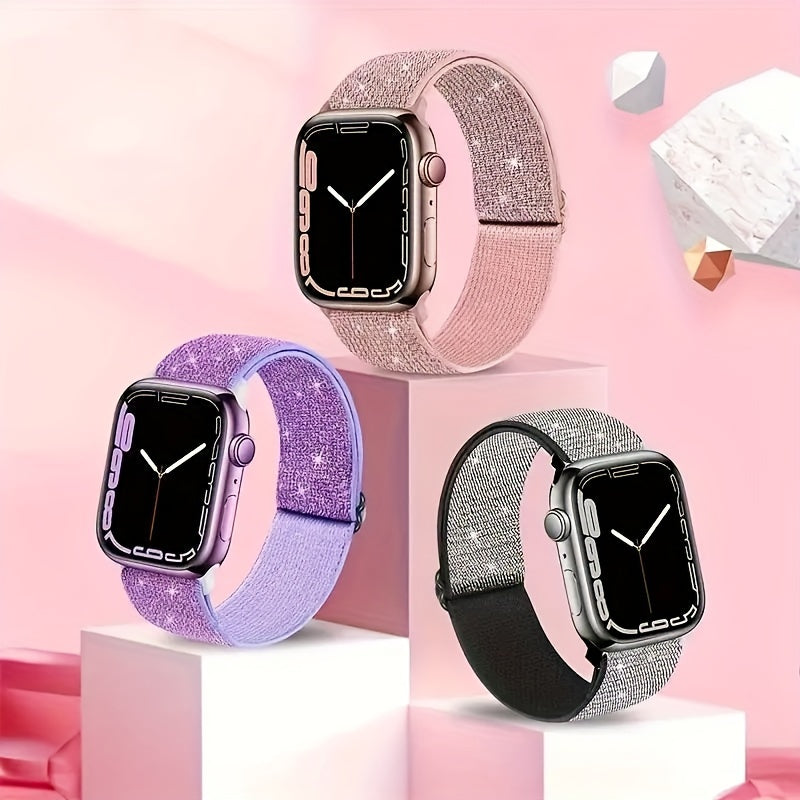 Nylon Apple Watch Band with Butterfly Clasp for Men and Women