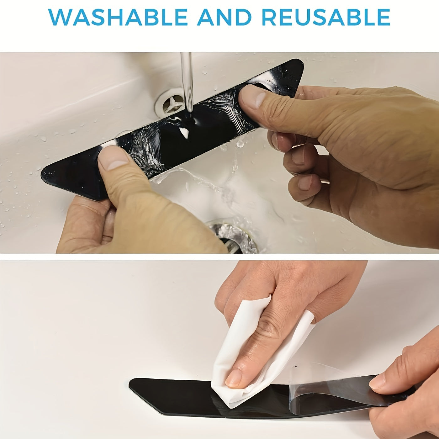 8 Pack Rug Grippers for Corners and Sides, Reusable Non-Slip Floor Holders