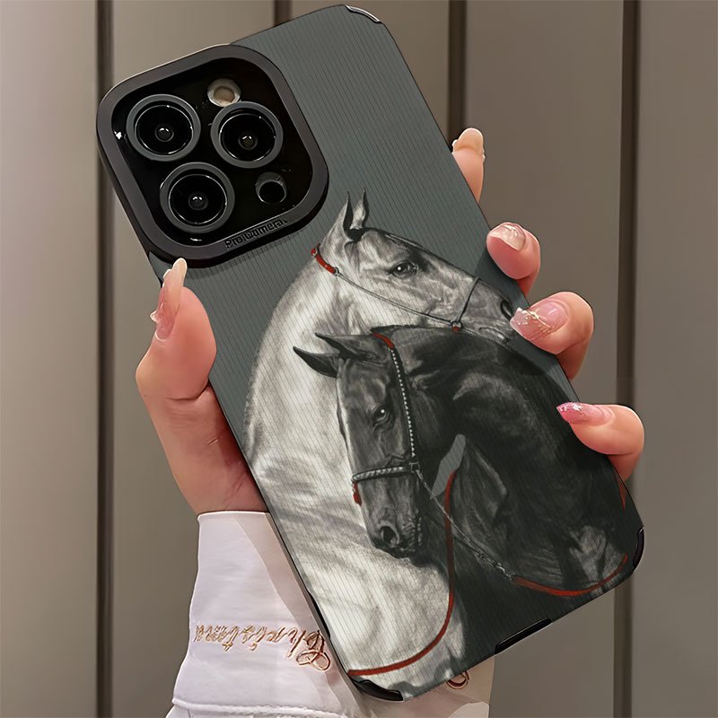 Personalized Horse Design Phone Case for iPhone Shock and Dirt Resistant TPU