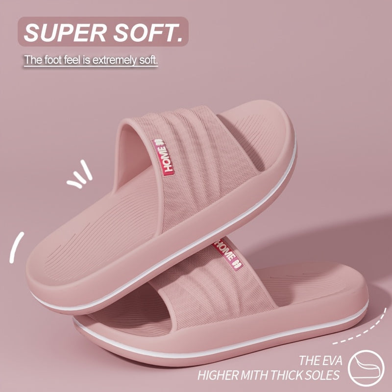 Zapatillas de interior para hombre con suela gruesa de EVA, antideslizantes, antimanchas, casuales, minimalistas, para todas las estaciones