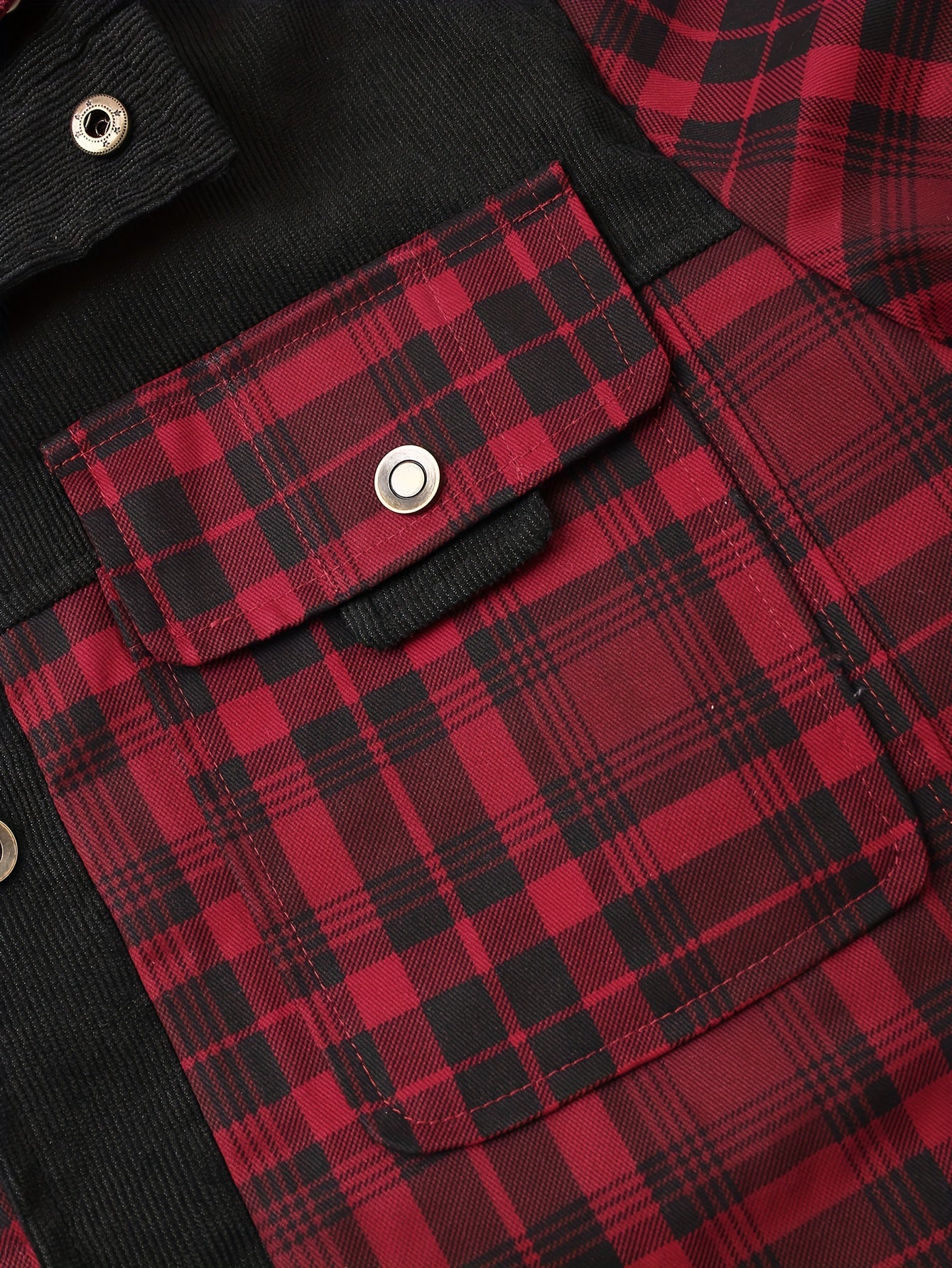 Men's Vintage Plaid Workwear Jacket Cotton Long Sleeve Outdoor Casual