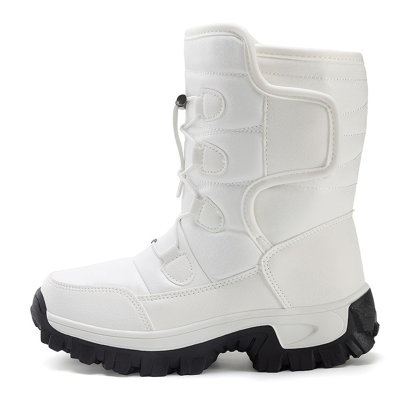 Women's Fleece-Lined Winter Tactical Boots, Waterproof, Thick Sole, Hiking