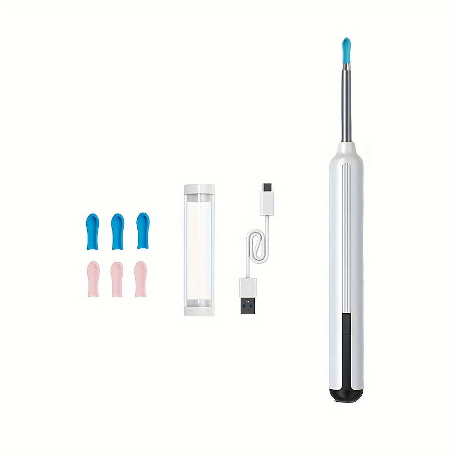 USB Rechargeable Ear Wax Removal Tool with Camera and Light for All Skin Types