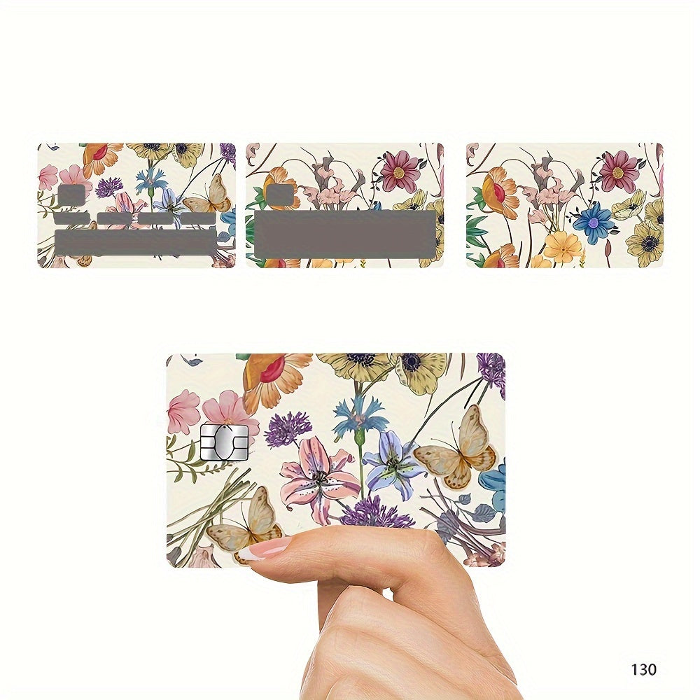 Set of 4 Waterproof PVC Butterfly Credit Card Protectors with Glamorous Designs