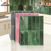 3D Self-Adhesive PET Tile Wall Stickers Waterproof Anti-Mold Oil-Resistant for Kitchen Bathroom Living Room