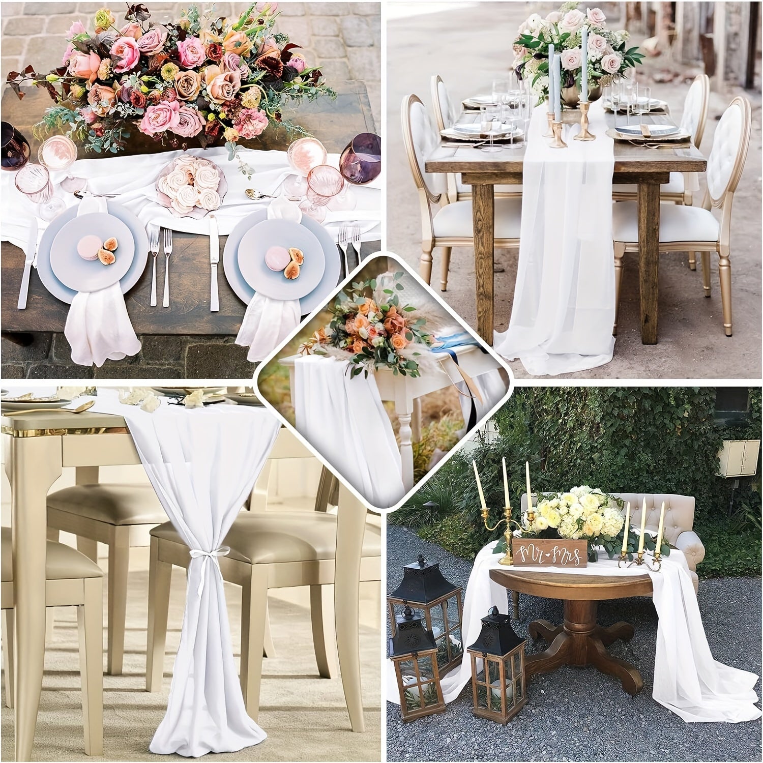 Chiffon Table Runner for Weddings Parties Banquets and Gifts
