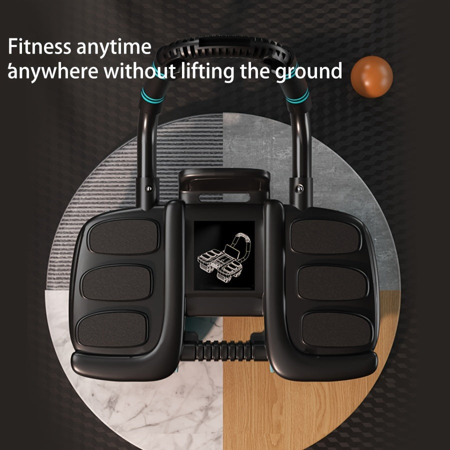 Аб-роллер с наколенниками для тренировки корпуса, домашний фитнес, оранжевый, синий, черный