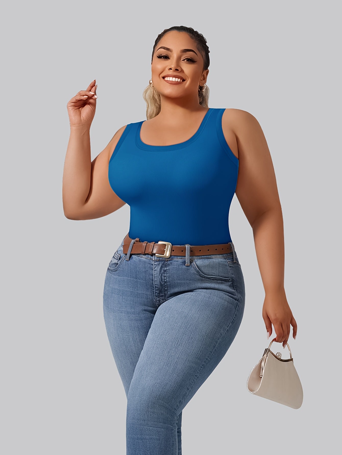 Women's Plus Size Sports Bra with Built-In Pads Ribbed Stretch Breathable Pink White