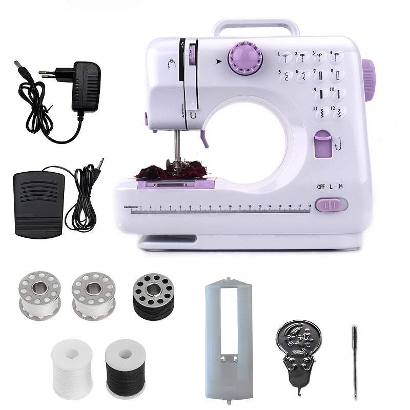 Mini Portable Electric Sewing Machine with 12 Built-in Modes for Beginners