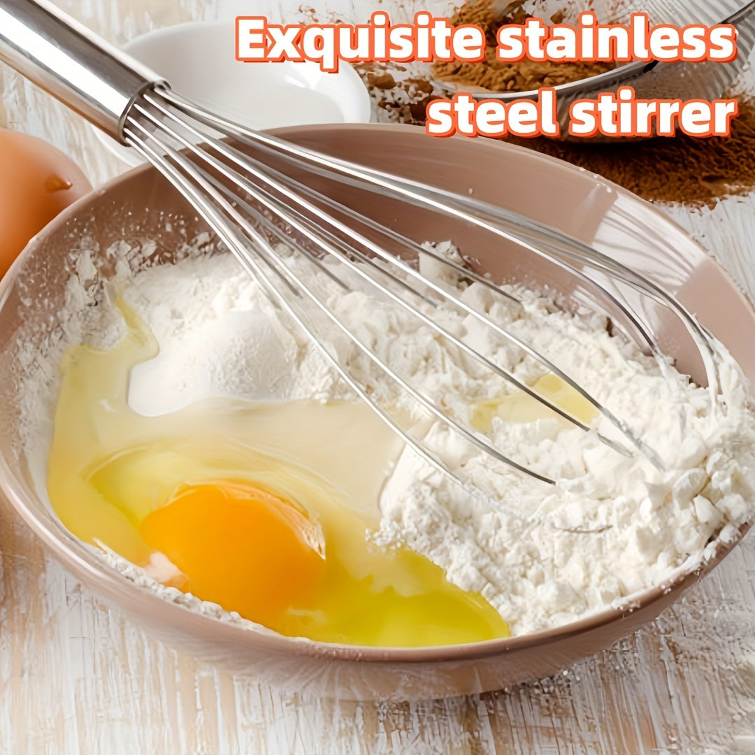 Stainless Steel Whisk Small Manual Egg Beater Handheld Mixing Tool
