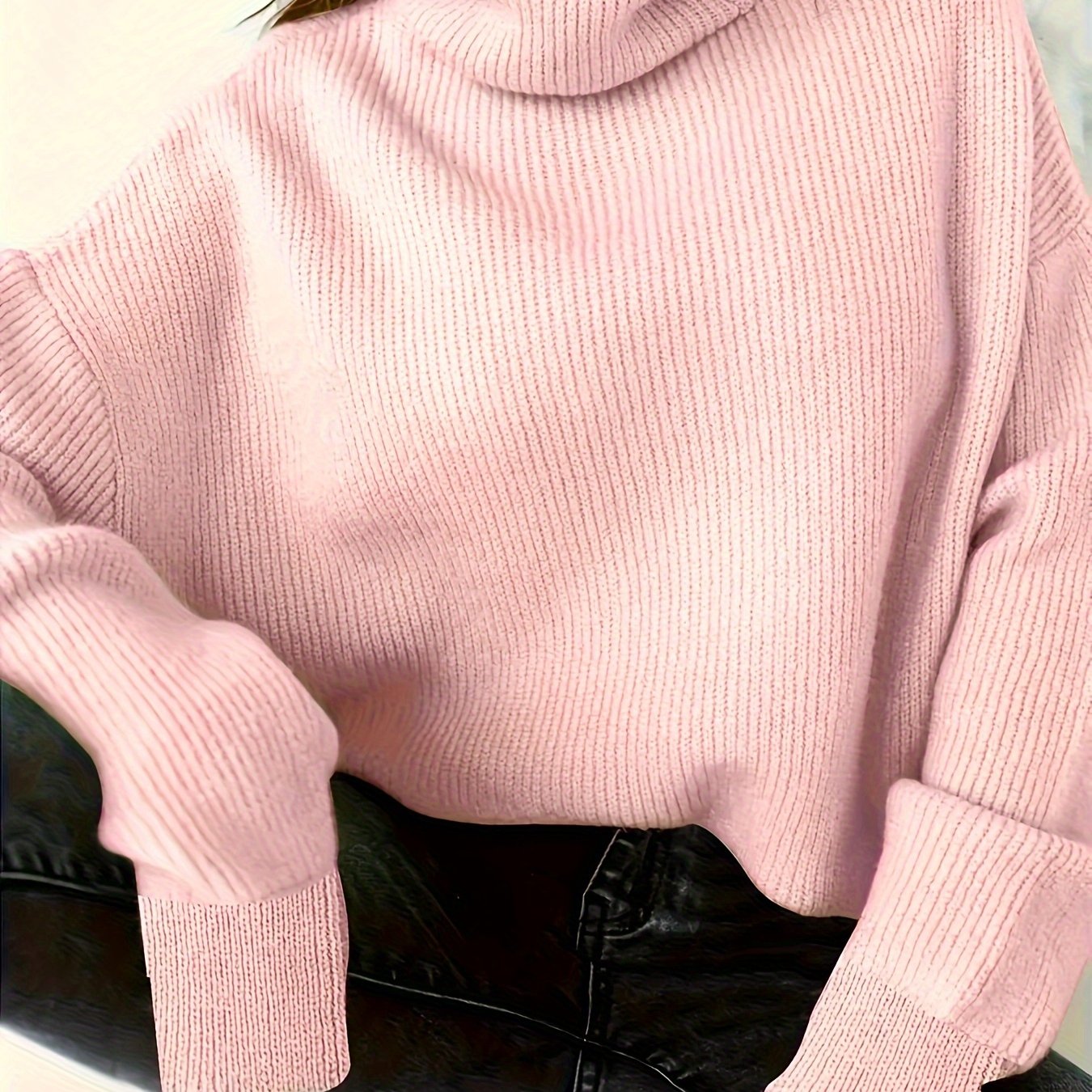 Women's Knit High Neck Sweater Thickening Slim Fit Pullover