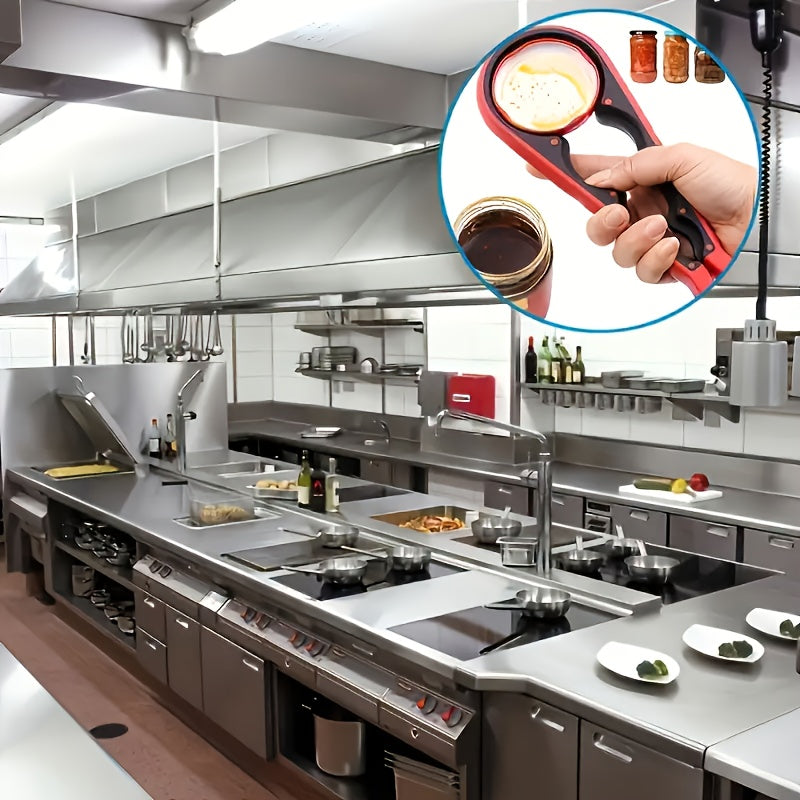 Multifunctional Jar and Bottle Opener Kitchen Bar Tool Durable Plastic No Power