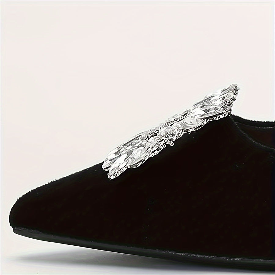 Women Crystal Shoe Clips 1 Pair Removable Rhinestone Buckle Decor