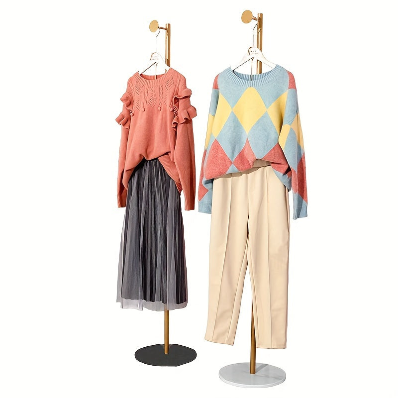 Perchero de pie con barra única para almacenamiento en dormitorio