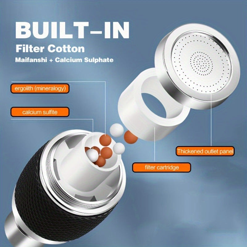 Kuchka kran suvi filtri to'plami, 3 tezlikli splash-proof burilish va aksessuarlar bilan