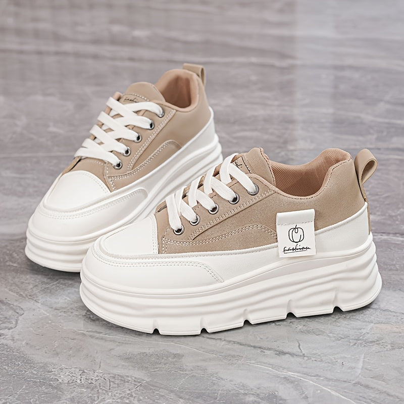 Women's Thick-Soled Casual Shoes Lace-Up Comfortable Spring Indoor Outings