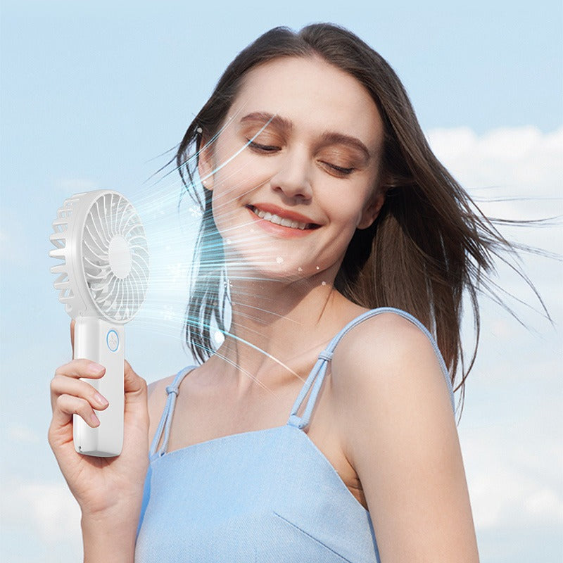 Rechargeable Handheld Fan with Phone Stand Portable for Students Perfect Couple Gift