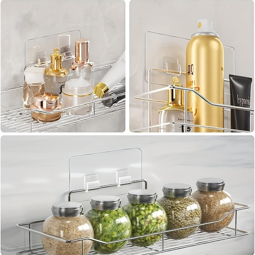 4 Pack Plastic Wall Hooks Self-Adhesive Bathroom Kitchen Organizers