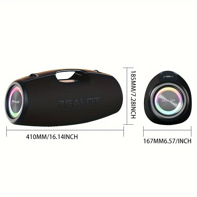 Altavoz inalámbrico portátil de 100W con tecnología DSP iluminación RGB emparejamiento dual batería de 24000mAh duración de reproducción de 48H para hogar coche exterior