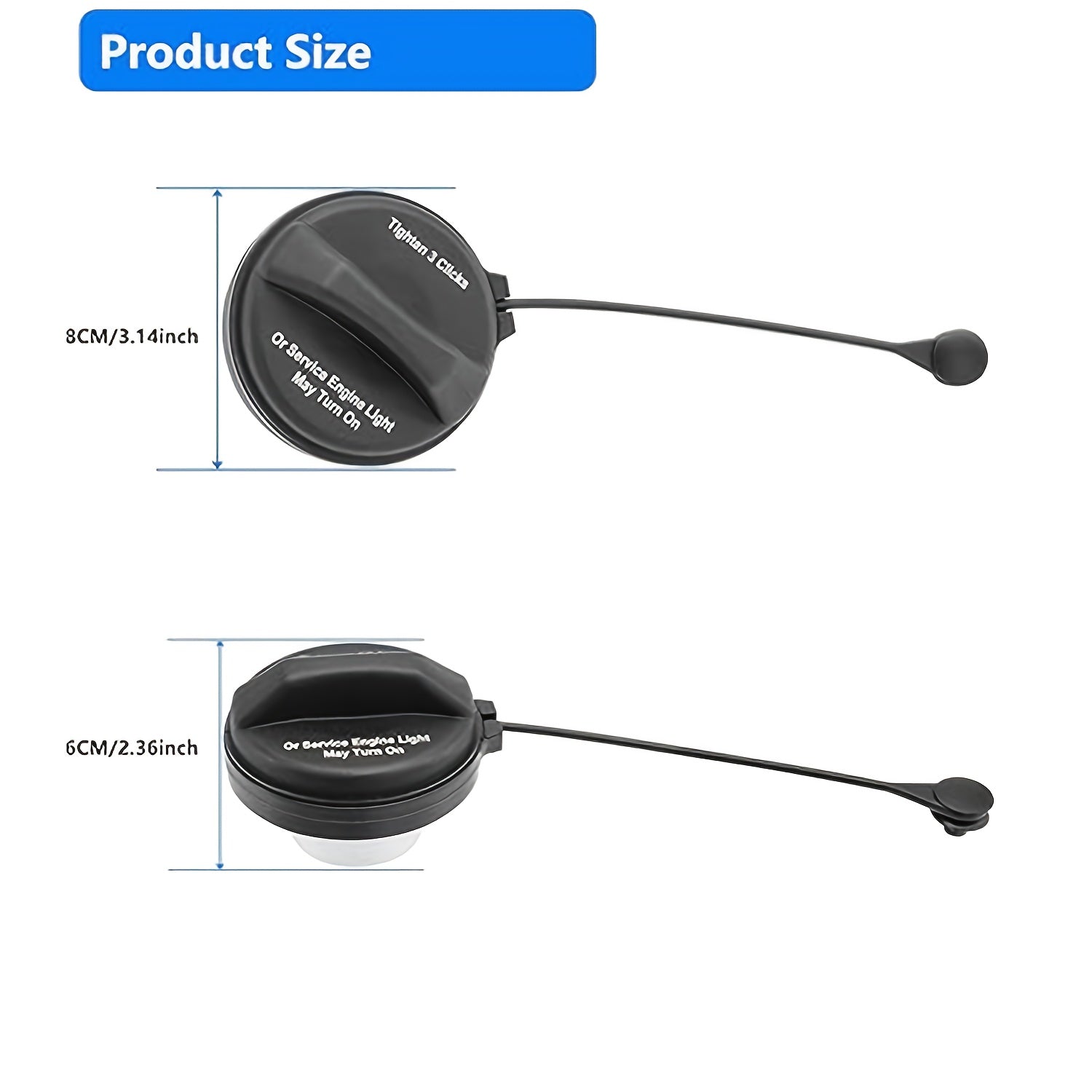 Tapa de combustible de repuesto para SUV coche camión protector de tapa de gasolina duradero negro
