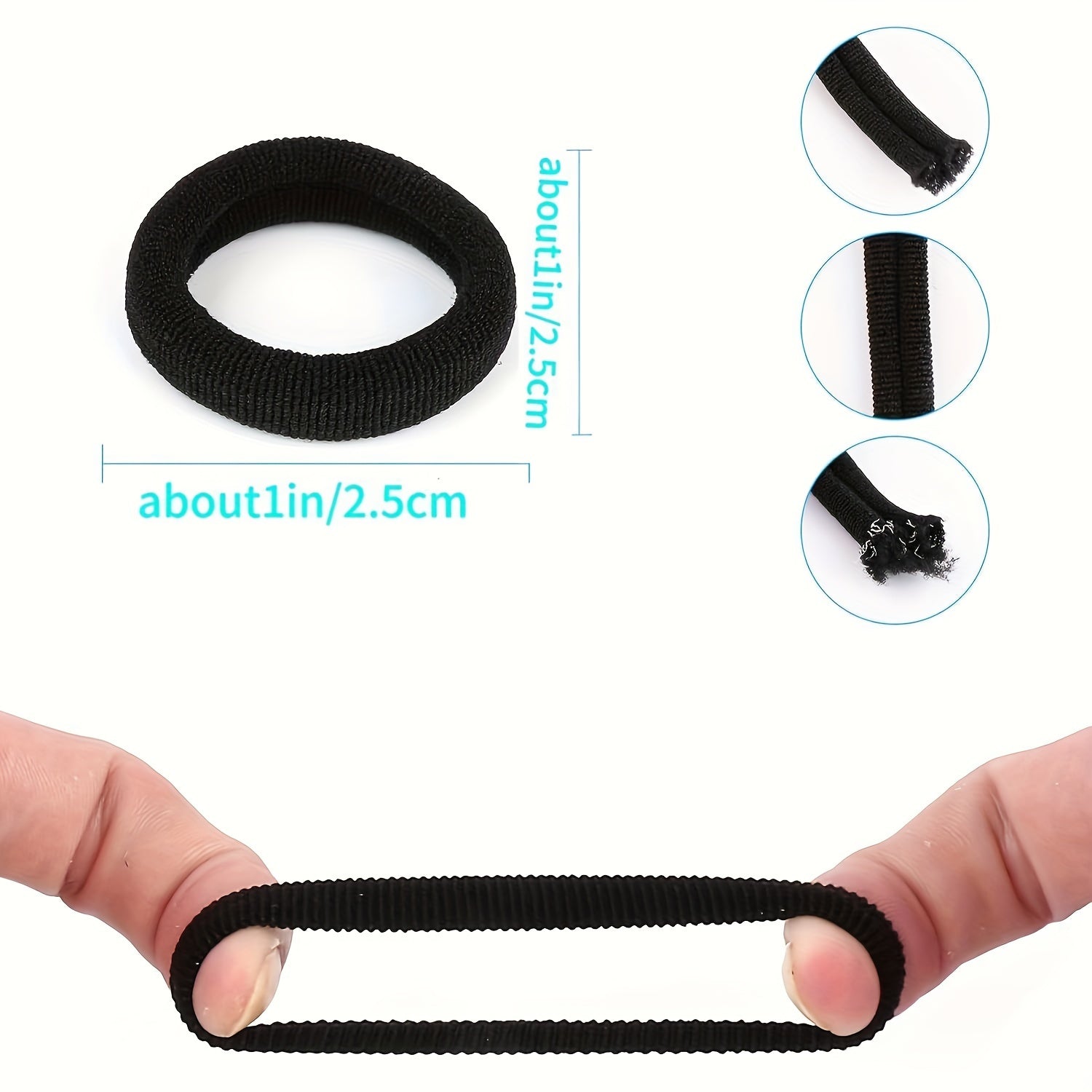 200 rang-barang yumshoq elastik soch bog‘lamlari, qizlar uchun ponytail to‘plami