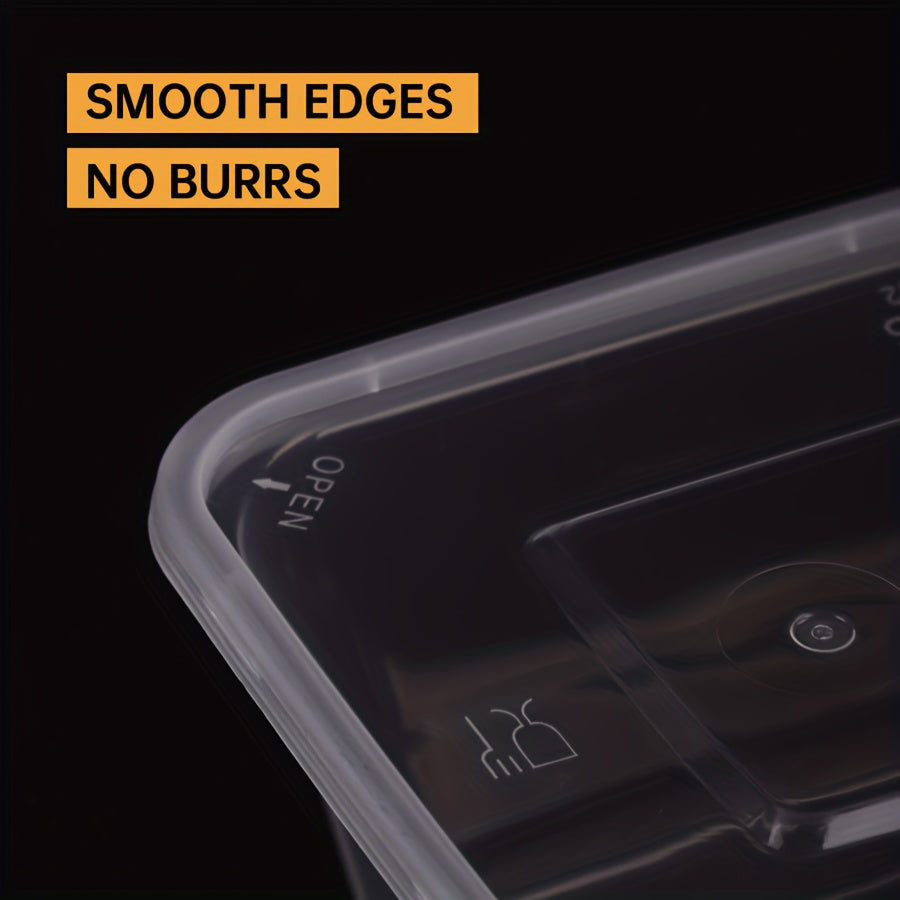 50 BPA-Free Plastic Food Storage Containers with Leakproof Lids 13/20/26oz Stackable Microwave Safe