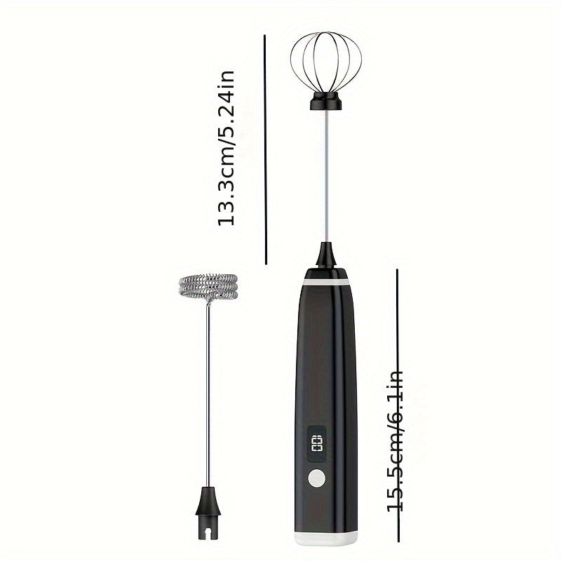 Electric Handheld Mixer with Digital Display 3-Speed Whisk for Eggs and Cream