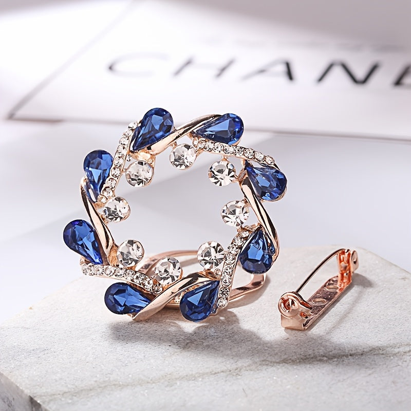 Women's Rhinestone Scarf Clips Safety Pin Fashion Accessory Gift