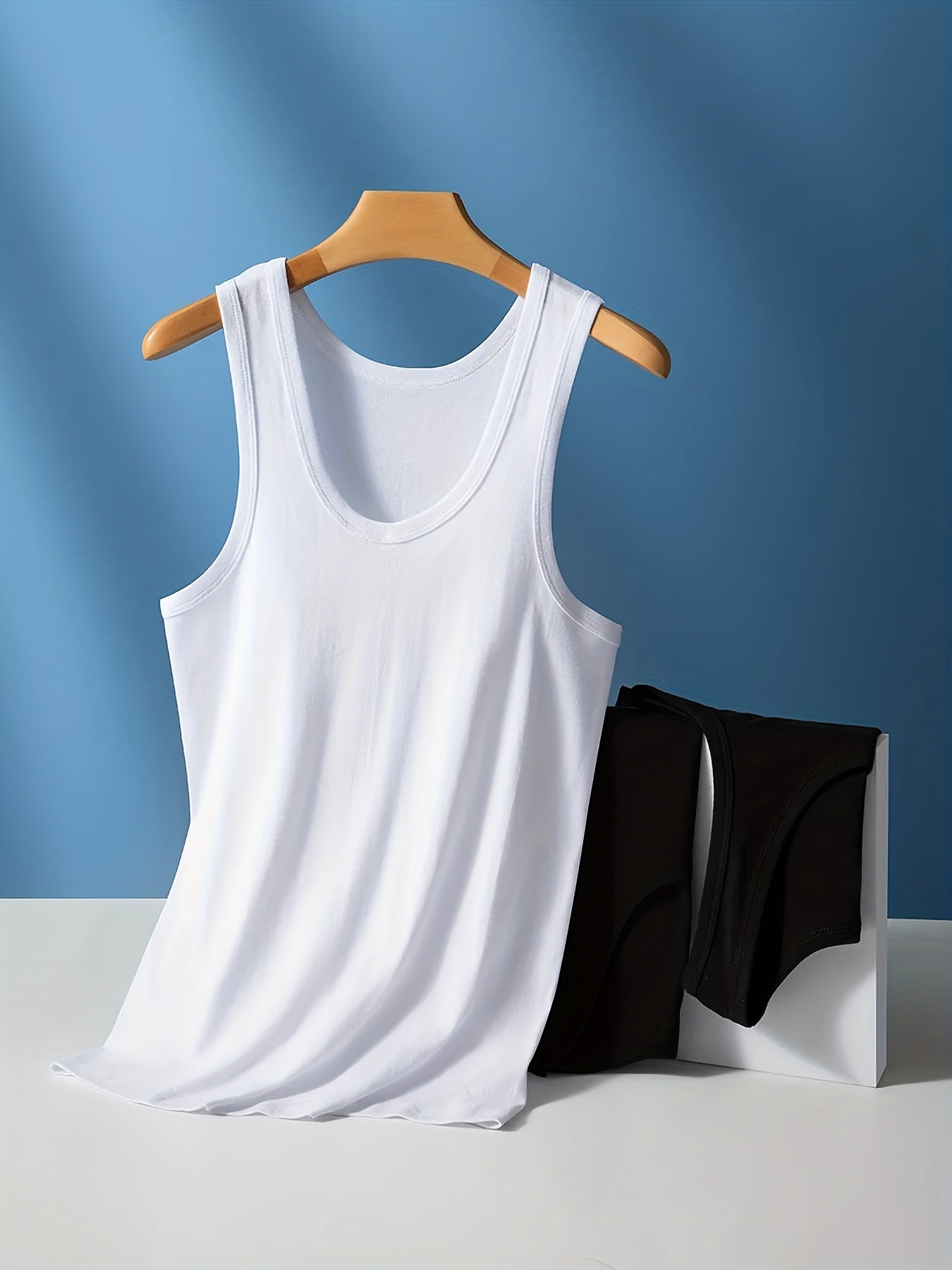 Camiseta sin mangas de algodón para hombre, de color sólido, transpirable, casual, deportiva, para todas las estaciones