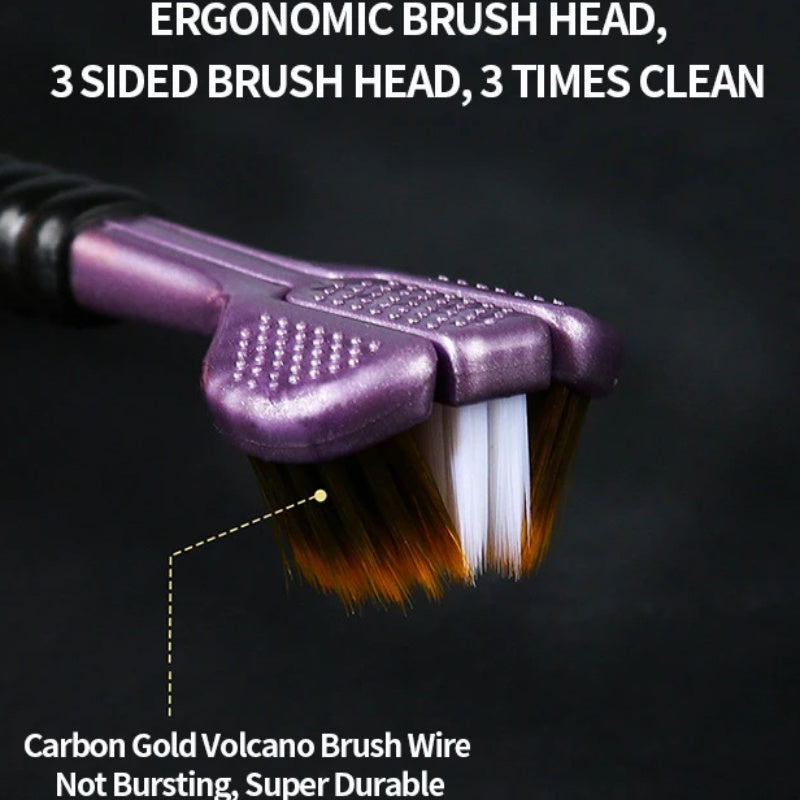 Set of 4 and 2 U-Shaped Toothbrushes for Adults Soft Nylon Bristles Tongue and Teeth Cleaning