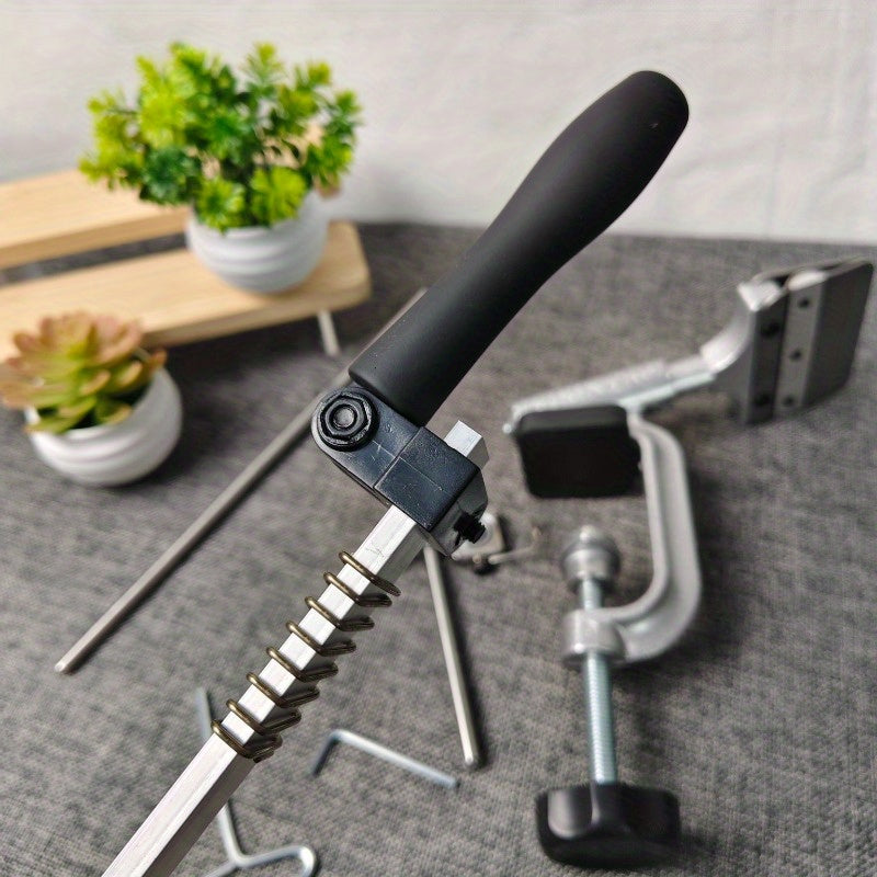 Система точилки для ножей 4-го поколения с фиксированным углом и алмазными камнями, черная