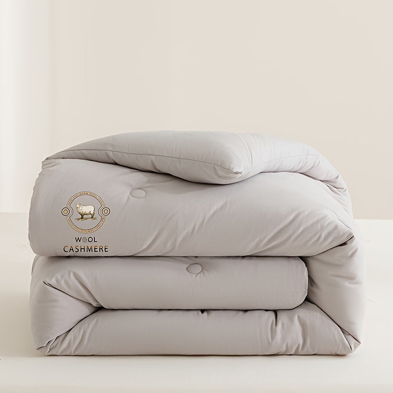 Всесезонное полиэстеровое одеяло с шерстяной набивкой для спальни или гостиной