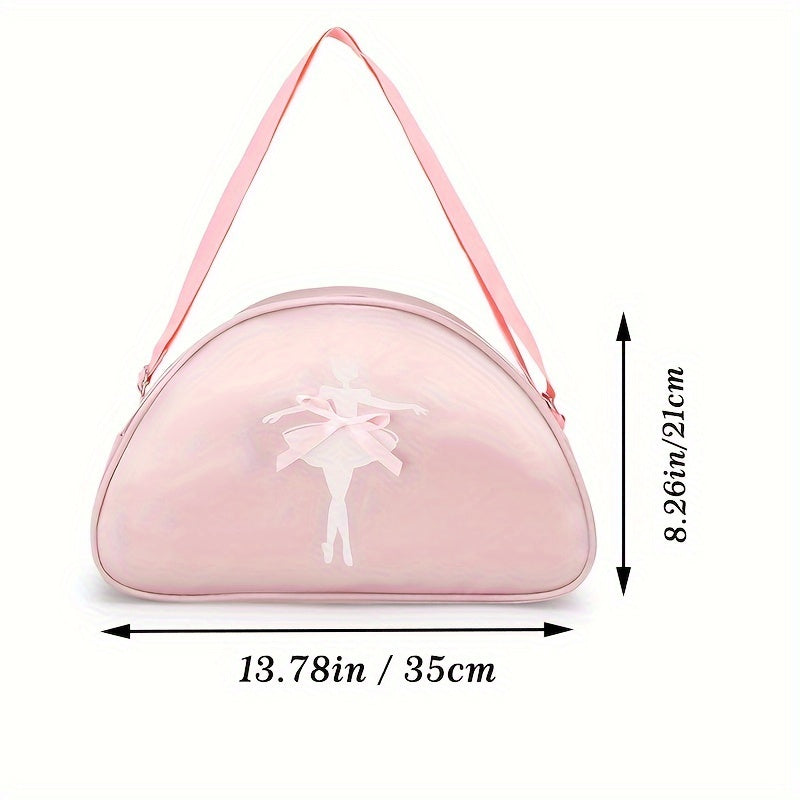 Girls' Single Shoulder Backpack for Dance Fitness Lightweight Zipper Adjustable Strap
