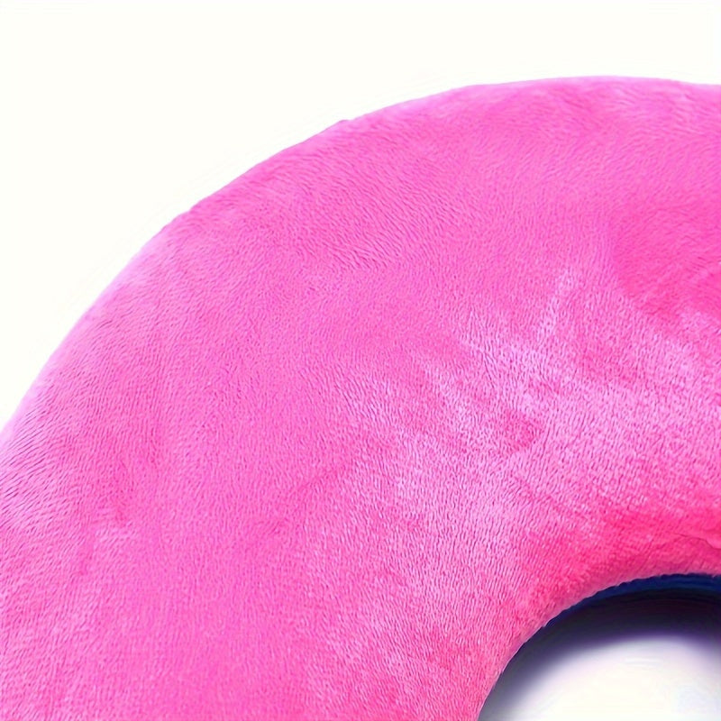 Portativ U-shakli sayohat yostiqchasi bo'yin qo'llab-quvvatlash bilan - Inflatsiyalanuvchi, qo'l bilan yuvilishi mumkin, qulay ochiq havoda uxlab olish va samolyot sayohati uchun